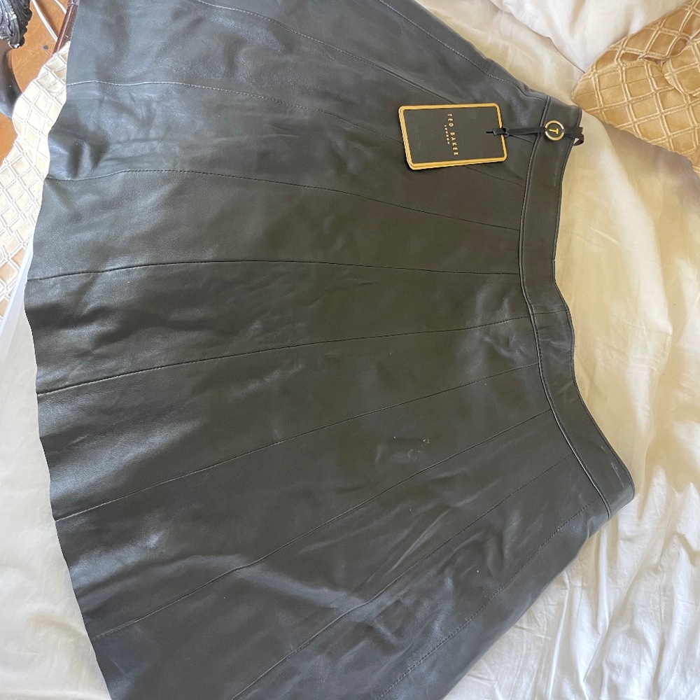 NWT Ted baker leather skirt